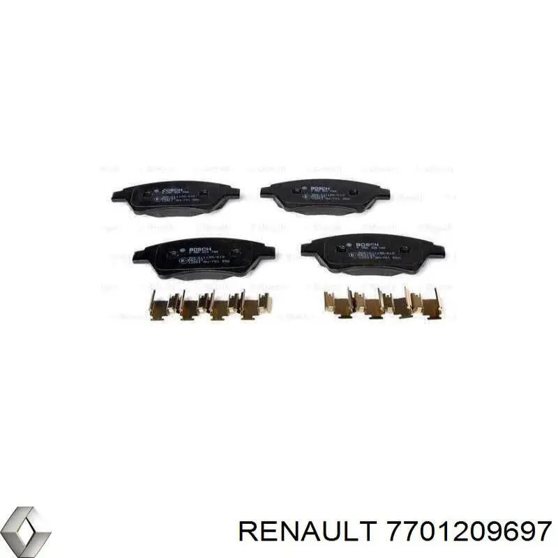 Купити 7701209697 Renault (RVI) Колодки гальмівні передні, дискові