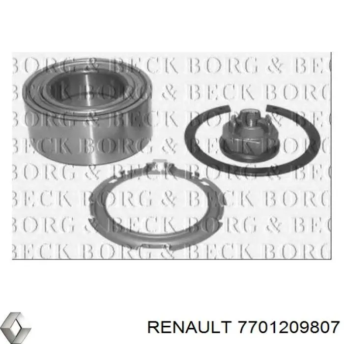 Підшипник ступиці 7701209807 Renault (RVI)