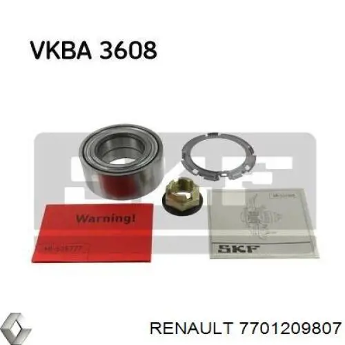 Комплект підшипник маточини передньої Renault (RVI) 7701209807 ціна, від 27.47 USD