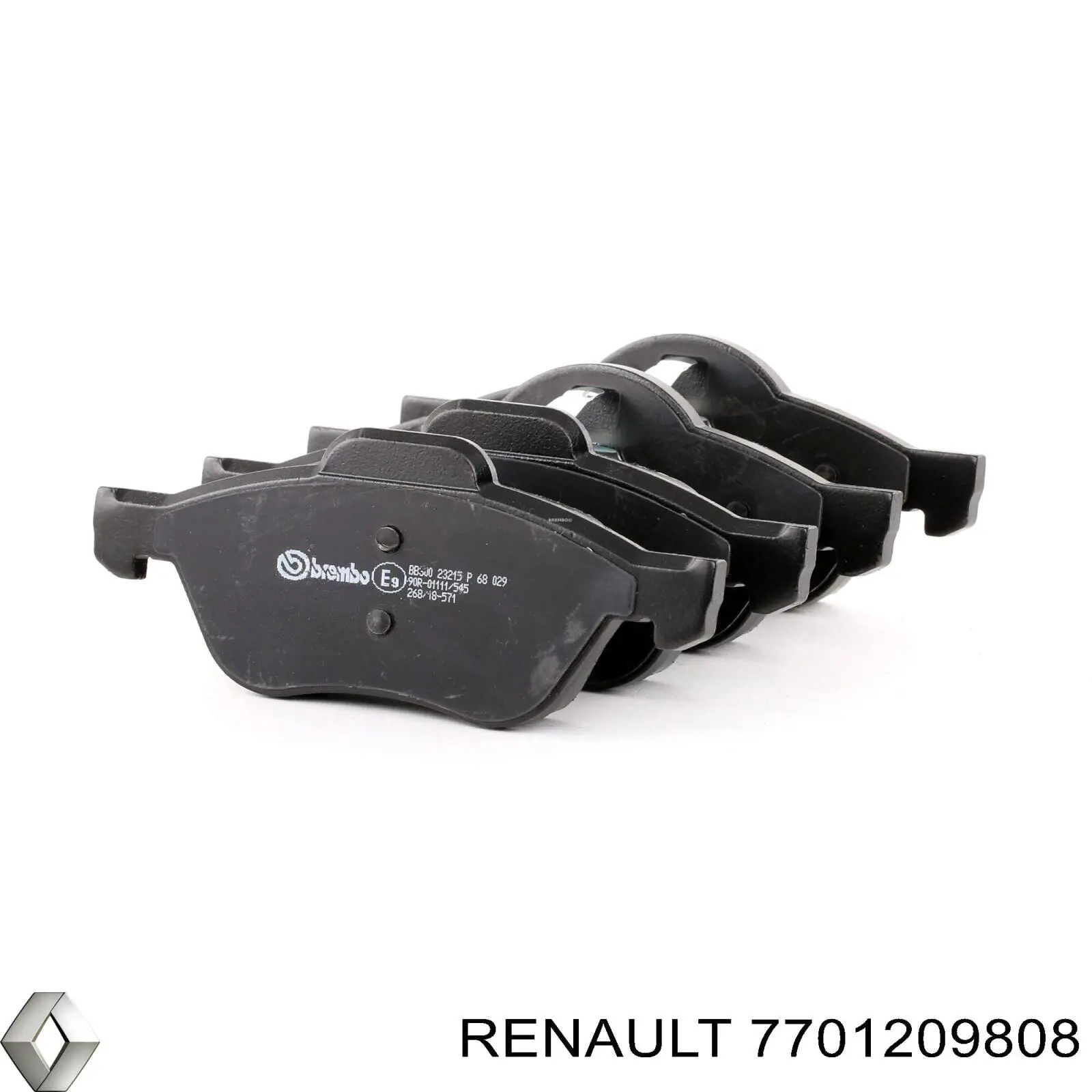 Колодки гальмівні передні, дискові 7701209808 Renault (RVI)