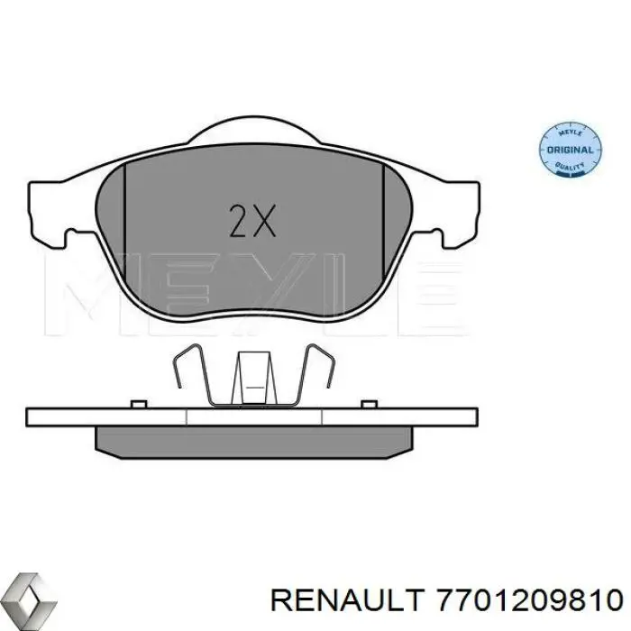 Гальмівні колодки Renault (RVI) 7701209810 ціна, від 25.66 USD