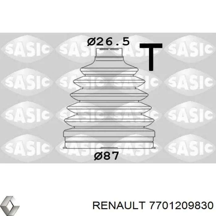 Пильник ШРУСа зовнішній 7701209830 Renault (RVI)