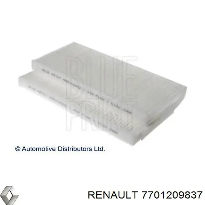Купити 7701209837 Renault (RVI) Фільтр салону вугільний
