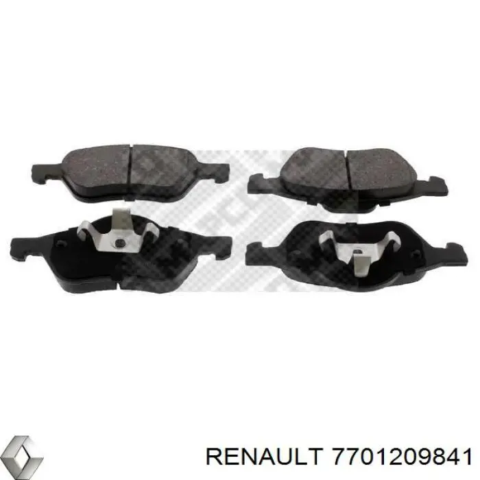 Задні гальмівні колодки 7701209841 Renault (RVI)