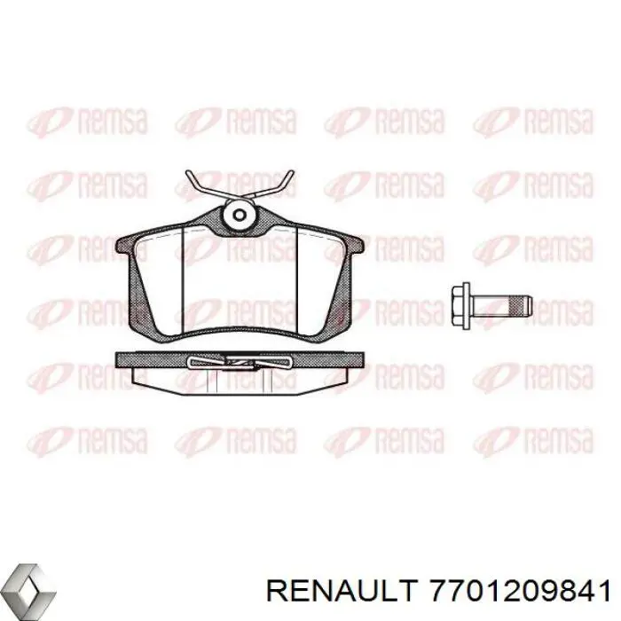 Задні гальмівні колодки Renault (RVI) 7701209841 ціна, від 16.49 USD