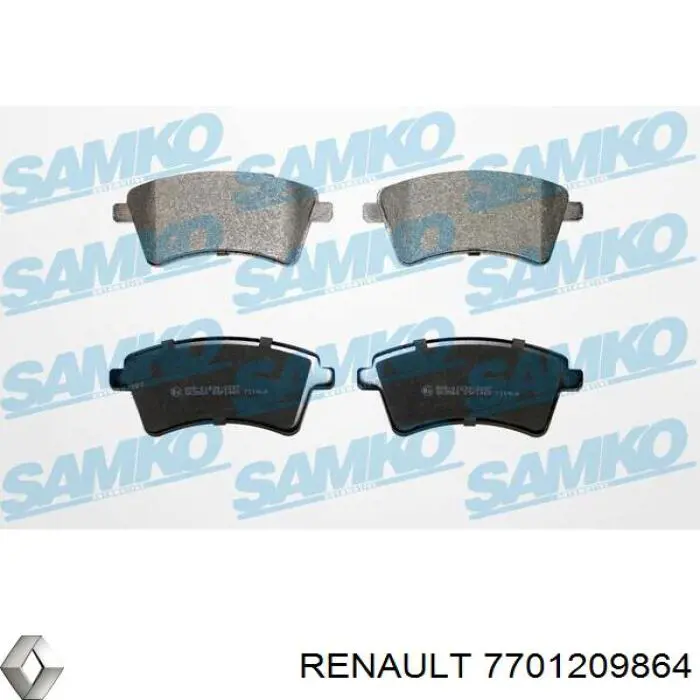 Гальмівні колодки Renault (RVI) 7701209864 ціна, від 18.35 USD