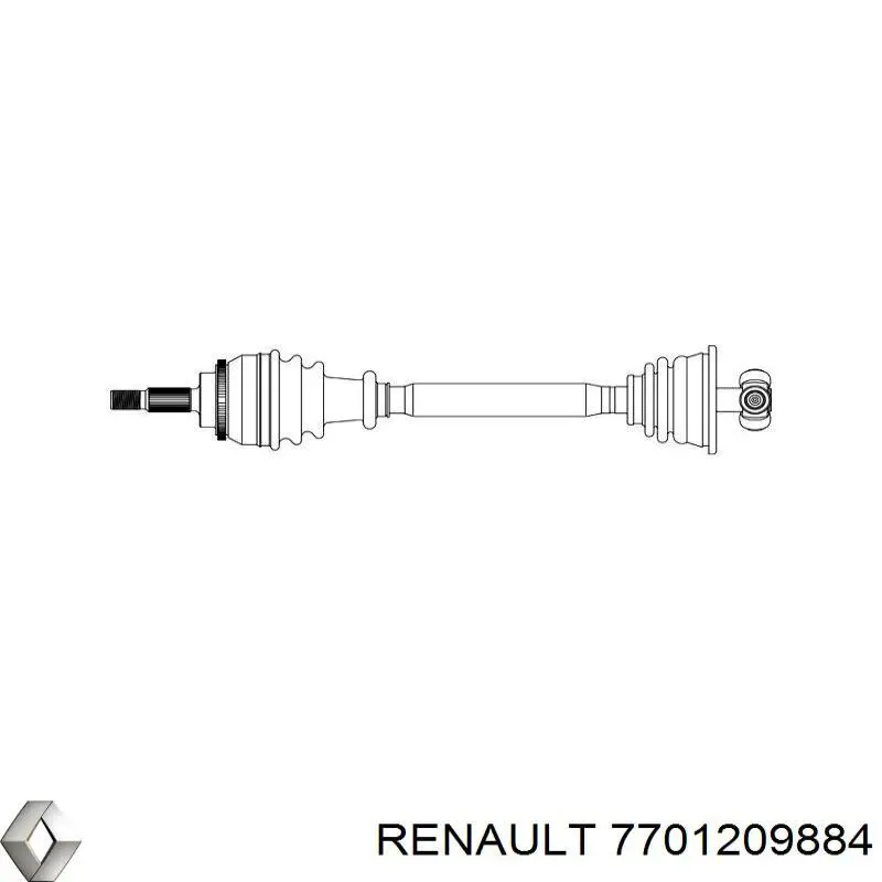 7701209884 Renault (RVI) пильник шруса внутрішній, правий