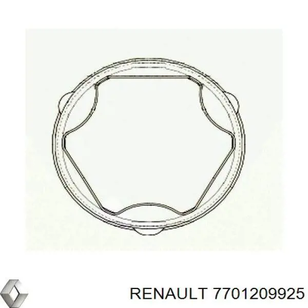 Купити 7701209925 Renault (RVI) Пильник шарніра кутових швидкостей внутрішній передній