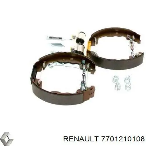 7701210108 Renault (RVI) колодки гальмівні задні барабанні, в зборі з циліндруми, комплект