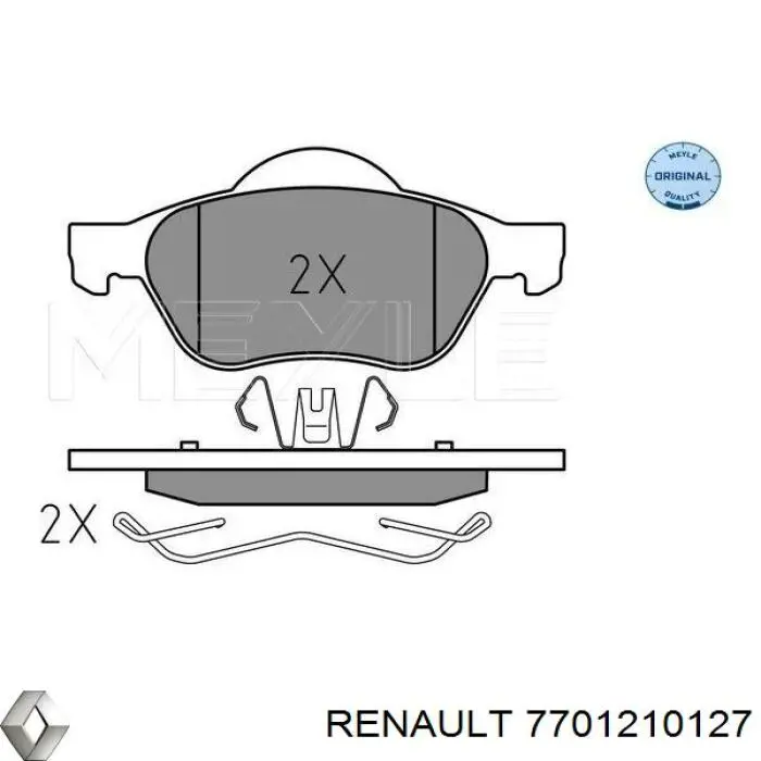 Гальмівні колодки Renault (RVI) 7701210127 ціна, від 31.37 USD