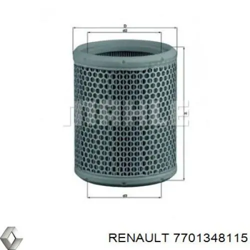 Елемент повітряного фільтра Renault (RVI) 7701348115 ціна, від 5.70 USD