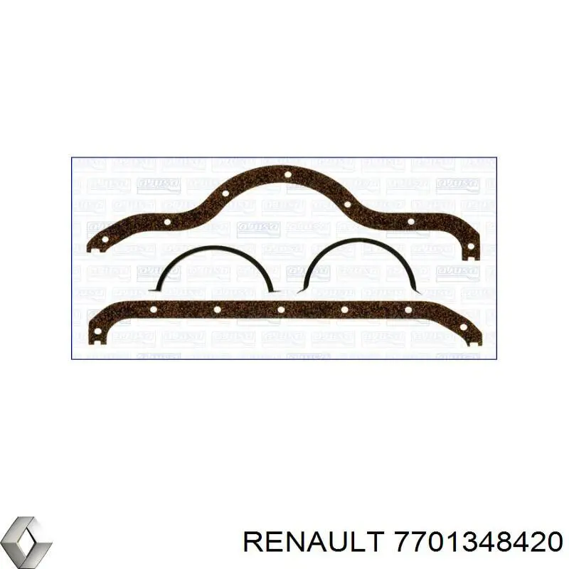 7701348420 Renault (RVI) вкладиші колінвала, корінні, комплект, 1-й ремонт (+0,25)