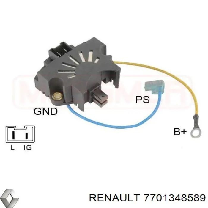 Реле зарядки генератора Renault (RVI) 7701348589 ціна, від 10.49 USD