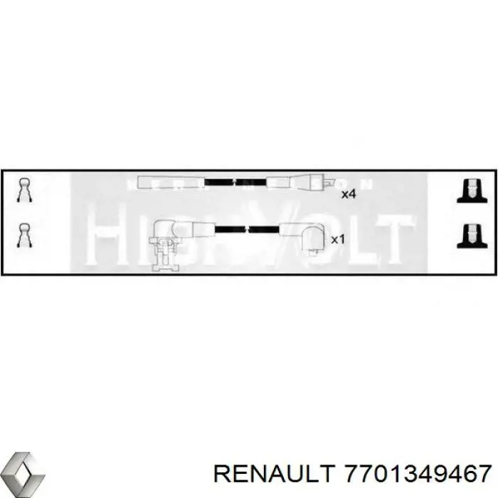 Дріт високовольтний Renault (RVI) 7701349467