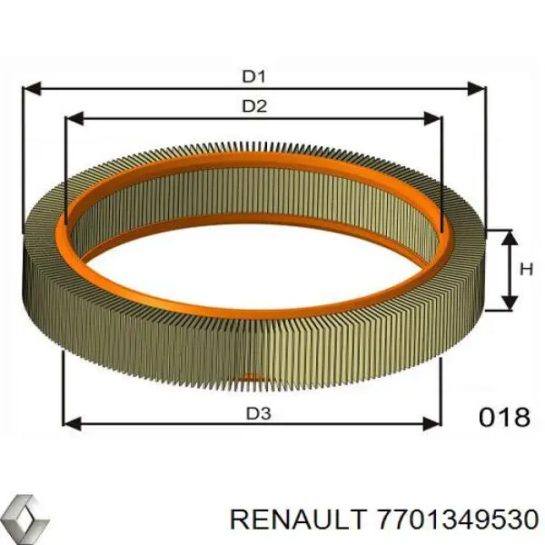Купити 7701349530 Renault (RVI) Автомобільний фільтр повітря