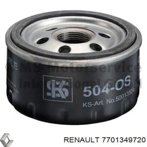 Масляний фільтр 7701349720 Renault (RVI)
