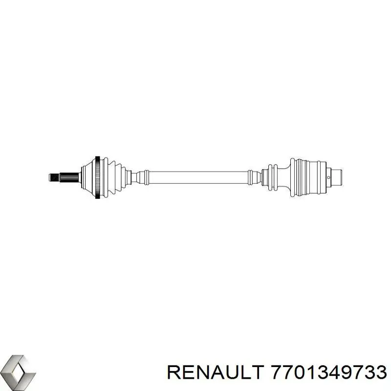 7701349733 Renault (RVI) Приводи передніх коліс (вали карданні піввісь переднього моста)