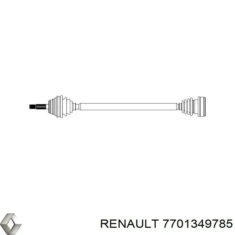 Купити 7701349785 Renault (RVI) Ліва піввісь