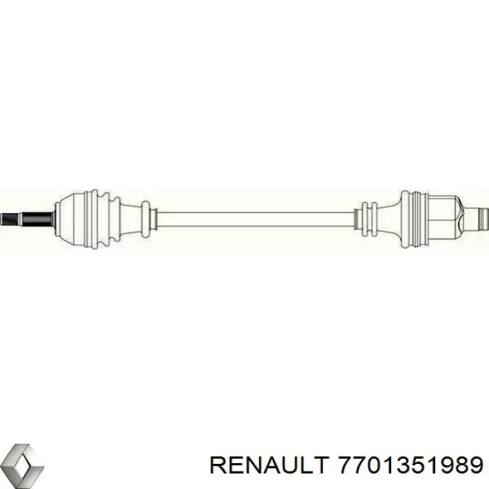 Піввісь передня, права Renault (RVI) 7701351989 ціна, від 57.54 USD