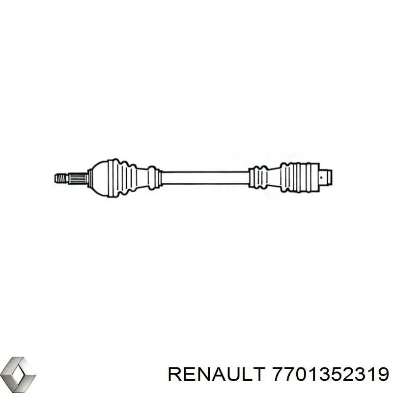 Купити 7701352319 Renault (RVI) Піввісь права
