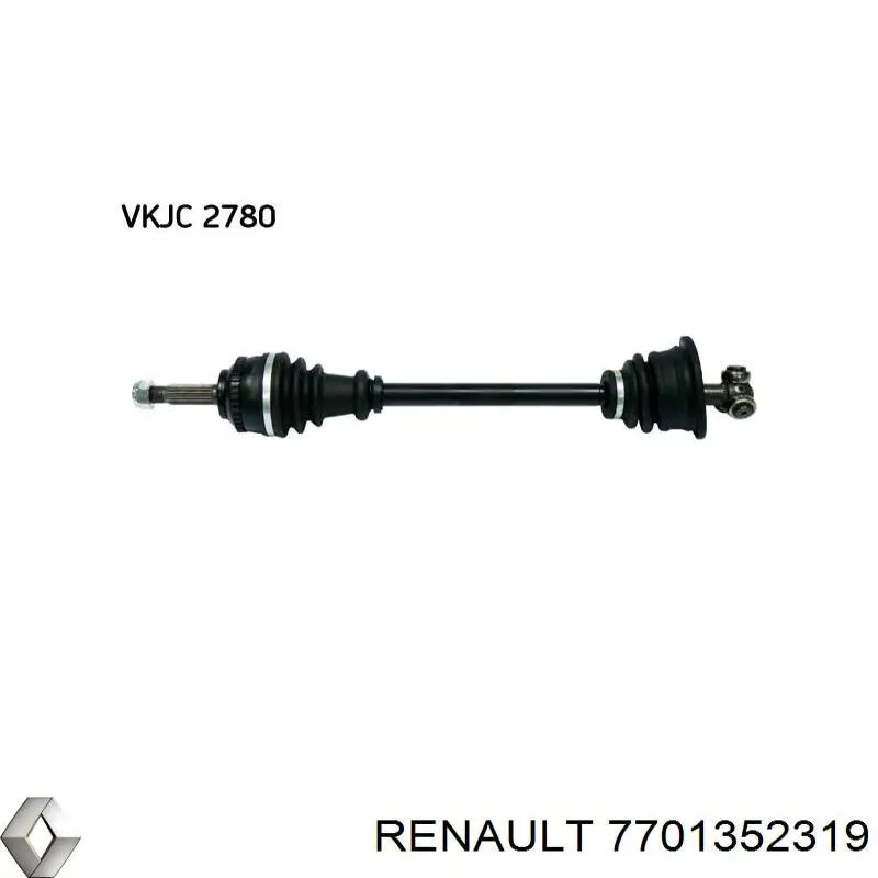 Піввісь передня, права Renault (RVI) 7701352319 ціна, від 86.37 USD