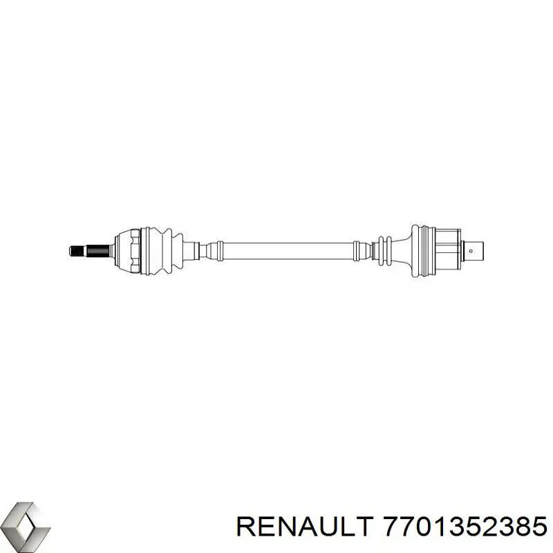 Піввісь (привід) передня, права 7701352385 Renault (RVI)