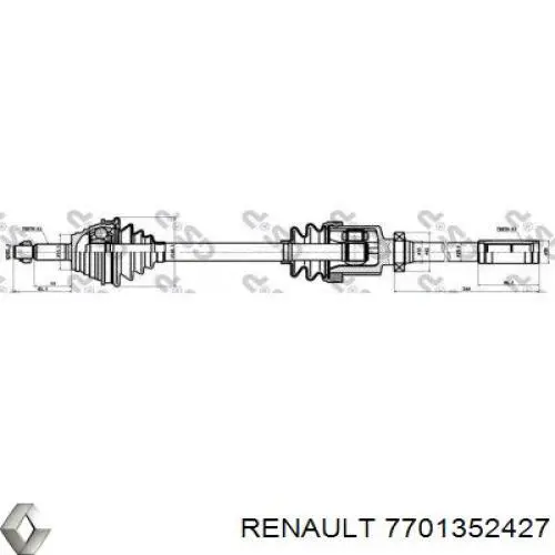 7701352427 Renault (RVI) Привід передній правий