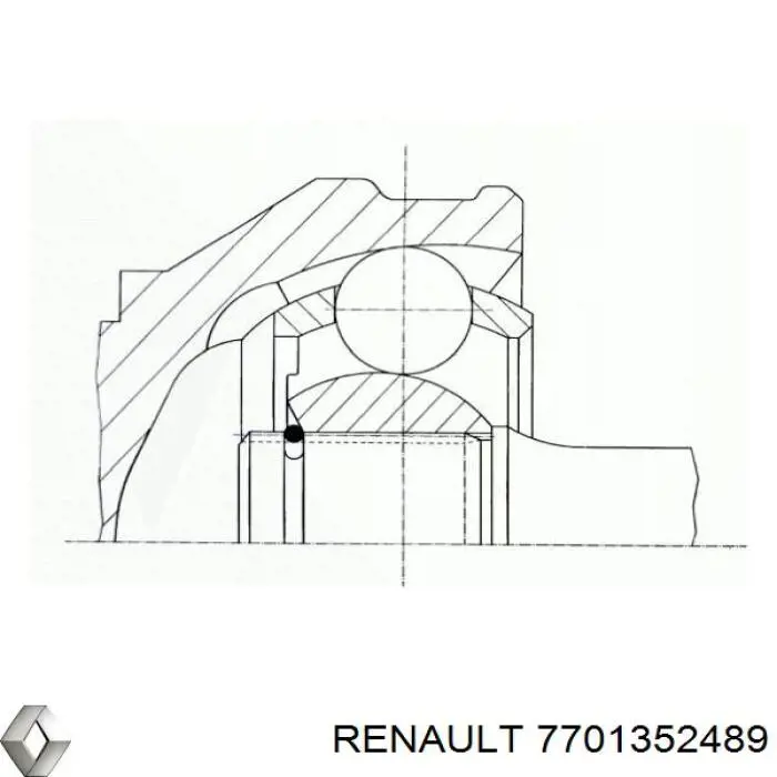 7701352489 Renault (RVI) піввісь (привід передня, права)
