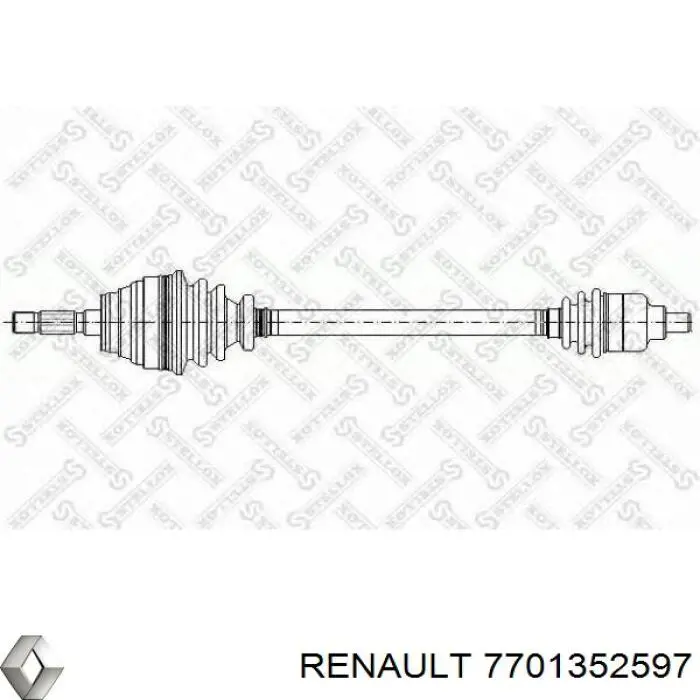 7701352597 Renault (RVI) піввісь (привід передня, права)