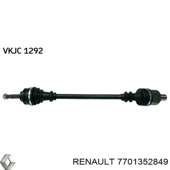 Піввісь передня, права Renault (RVI) 7701352849 ціна, від 67.37 USD