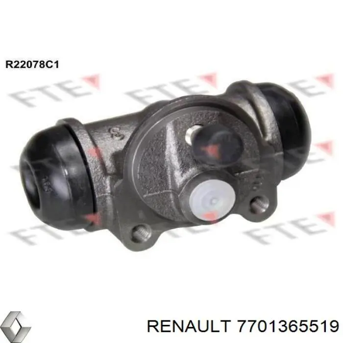 Циліндр гальмівний колісний/робітник, задній Renault (RVI) 7701365519 ціна, від 6.27 USD