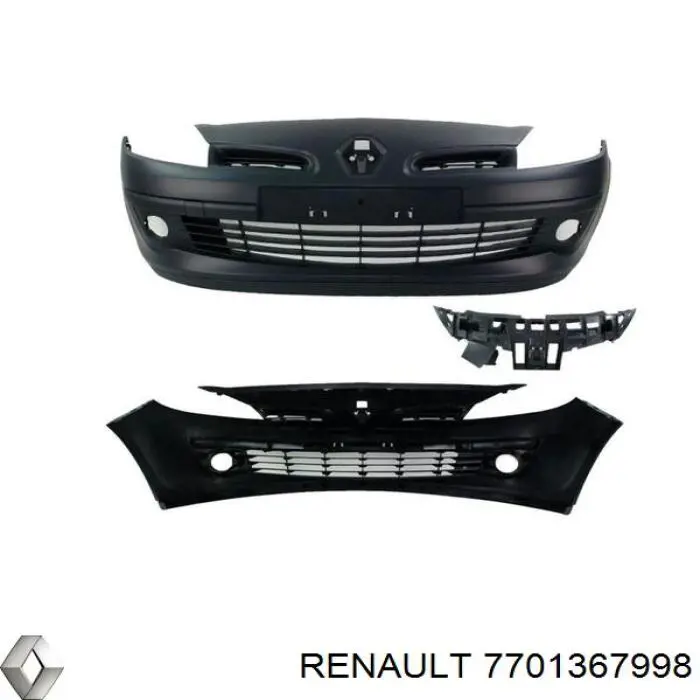 7701367998 Renault (RVI) Бампер передній в зборі