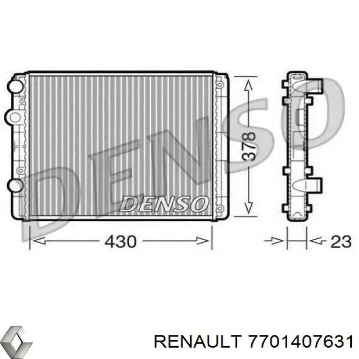 7701407631 Renault (RVI) радіатор охолодження двигуна