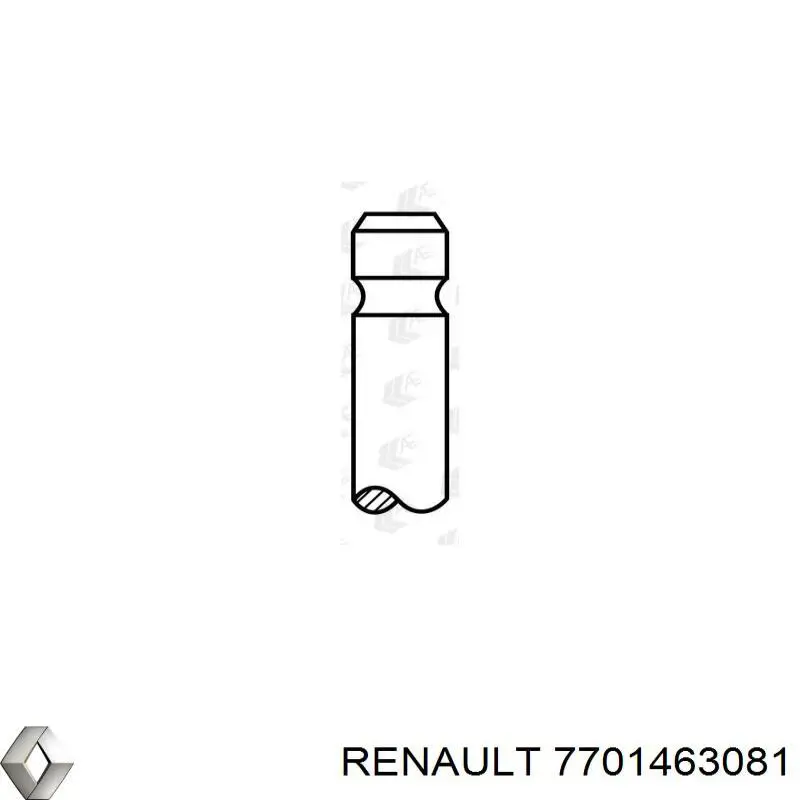 7701463081 Renault (RVI) клапан впускний
