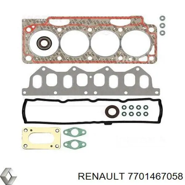 Комплект прокладок двигуна, верхній Renault (RVI) 7701467058 ціна, від 19.63 USD