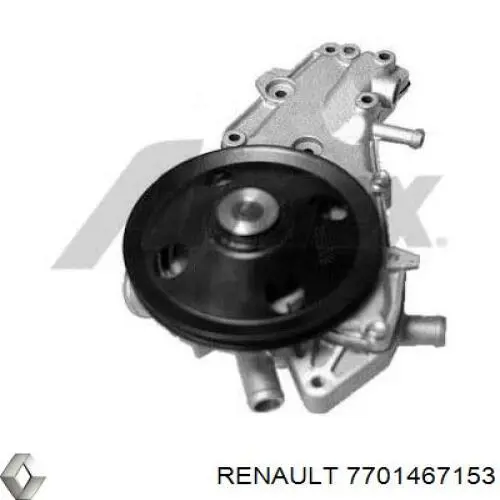 Помпа водяна, (насос) охолодження, в зборі з корпусом Renault (RVI) 7701467153 ціна, від 32.25 USD