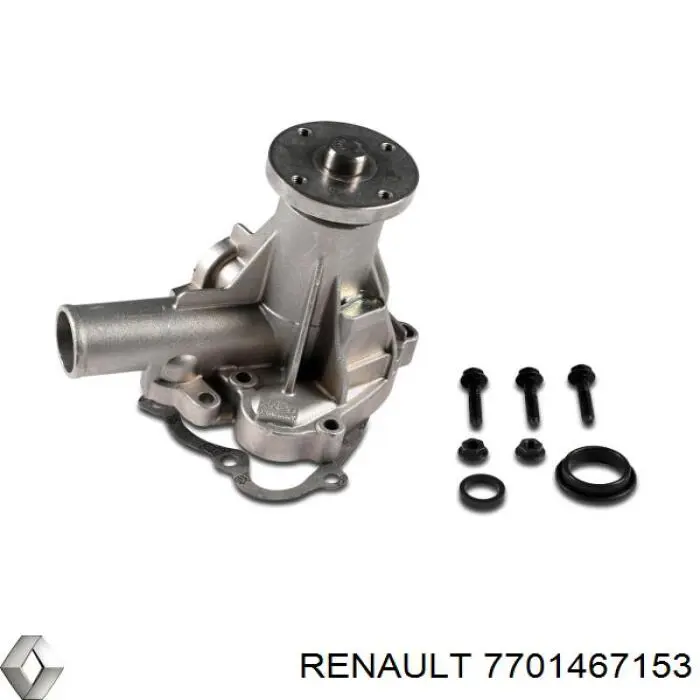 Купити 7701467153 Renault (RVI) Помпа водяна (насос) охолодження, в зборі з корпусом