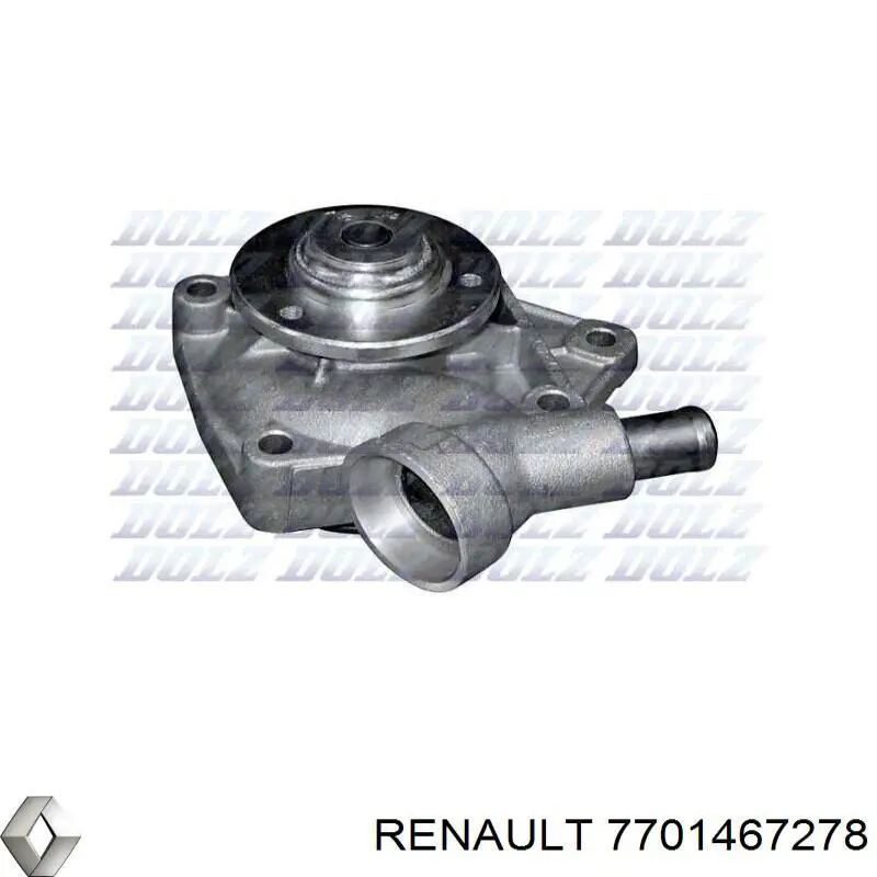 Помпа охолодження Renault (RVI) 7701467278 ціна, від 36.15 USD