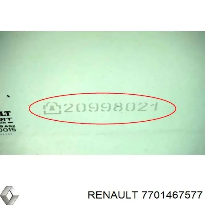 7701467577 Renault (RVI) Скло передніх дверей, правих