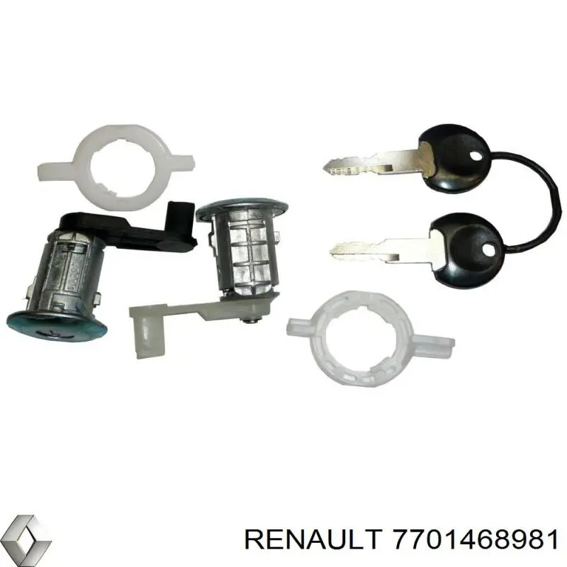 Личинка замка дверей передньої, лівою 7701468981 Renault (RVI)