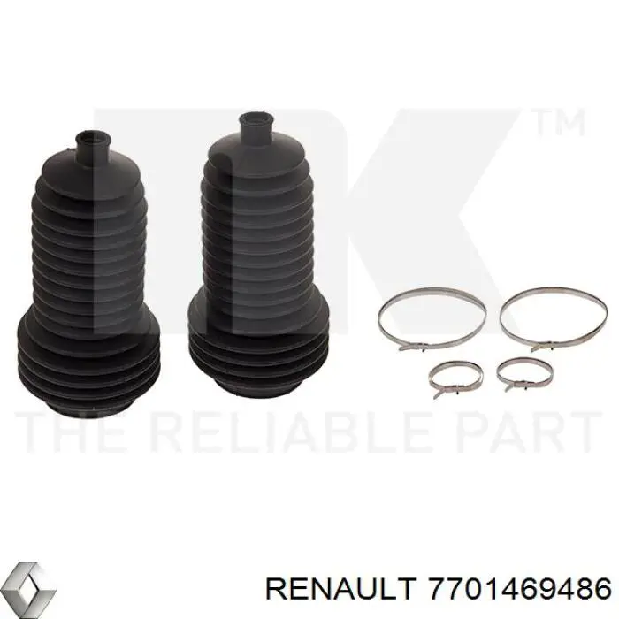 7701469486 Renault (RVI) пильник рульового механізму/рейки, правий