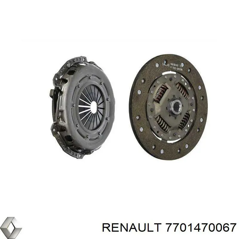 Комплект зчеплення (3 частини) 7701470067 Renault (RVI)