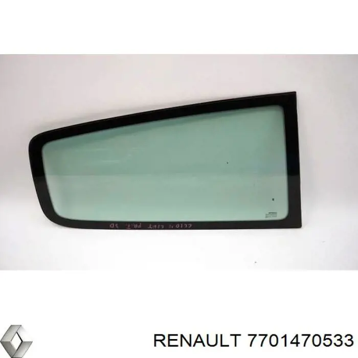 Скло кузова бокове ліве, зсувне 7701470533 Renault (RVI)