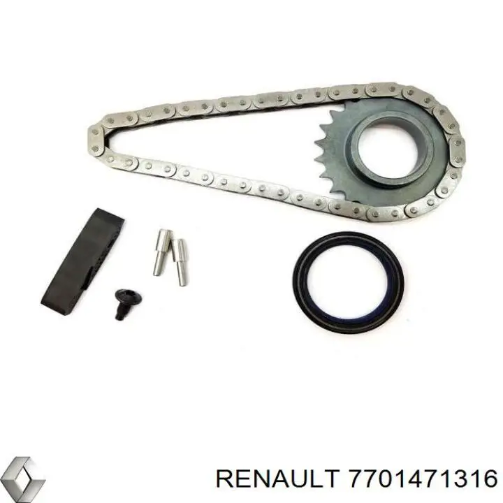 Ланцюг масляного насоса, комплект Renault (RVI) 7701471316 ціна, від 25.85 USD