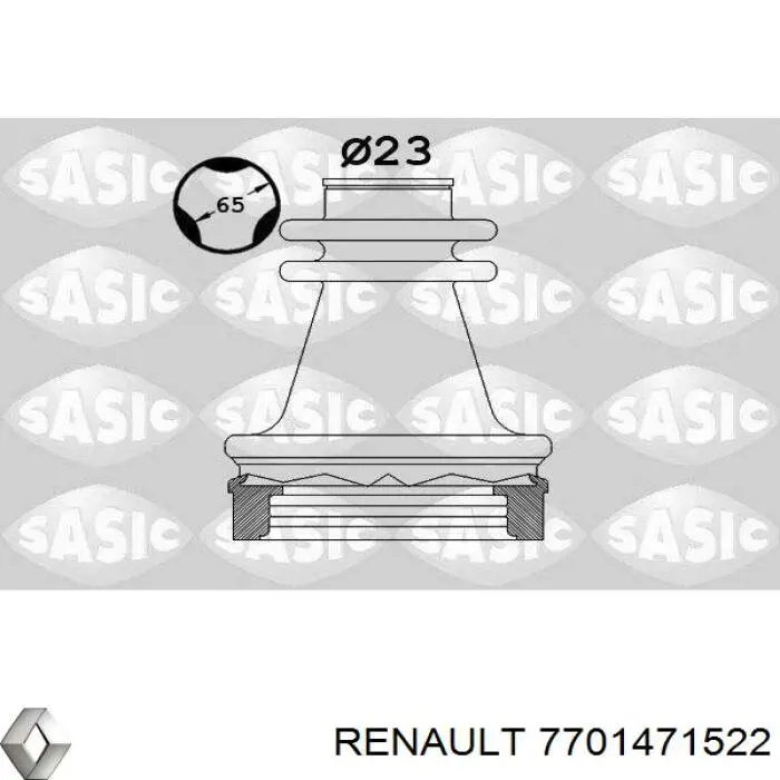 Пильник гранати внутрішній, передній півосі Renault (RVI) 7701471522 ціна, від 6.65 USD
