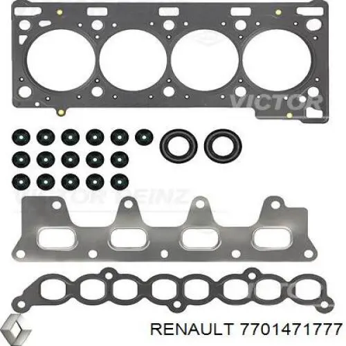 Купити 7701471777 Renault (RVI) Комплект прокладок двигуна, верхній