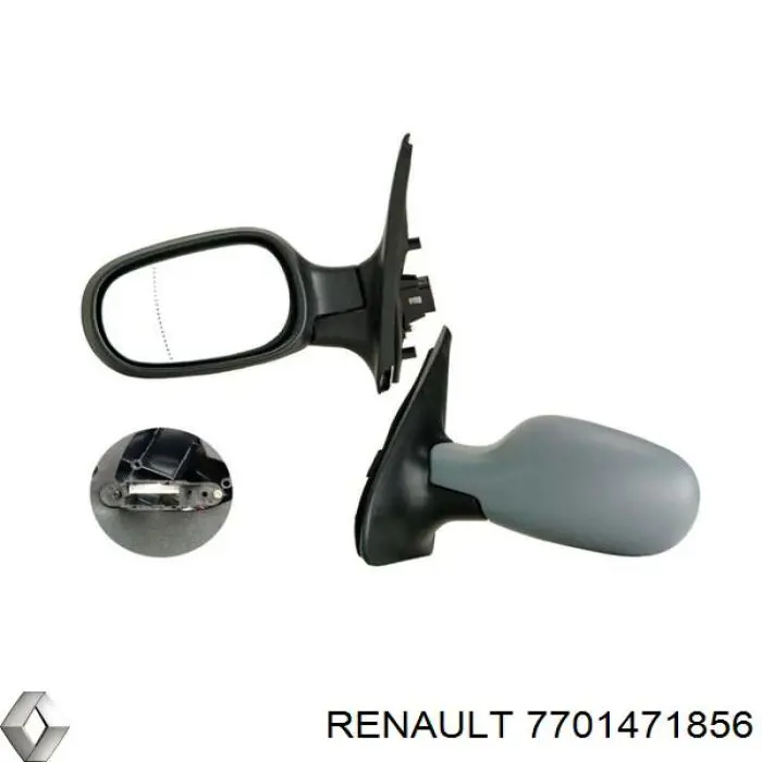 Купити 7701471856 Renault (RVI) Накладка/кришка дзеркала заднього виду, ліва
