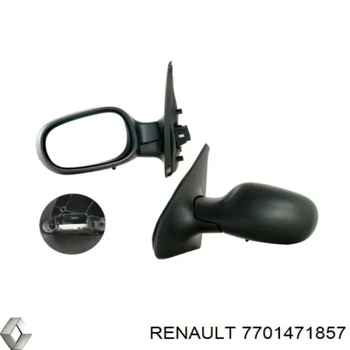 Накладка правого дзеркала заднього виду Renault (RVI) 7701471857 ціна, від 9.97 USD