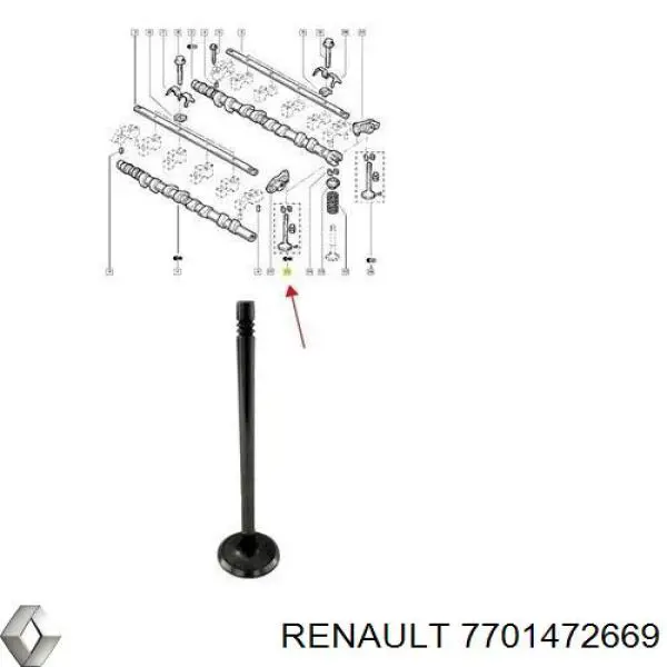 Купити 7701472669 Renault (RVI) Клапан впускний