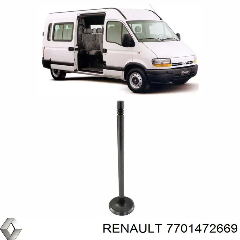 Клапан впускний Renault (RVI) 7701472669 ціна, від 7.88 USD